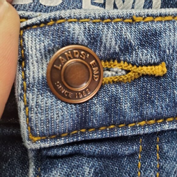 Lands End Jeans Women’s Size 18 Blue Straight-Leg Classic Fit Stretch Denim - Picture 9 of 12